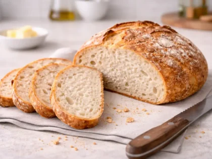 Chleb pszenny bez wyrabiania – prosty przepis na domowy bochenek