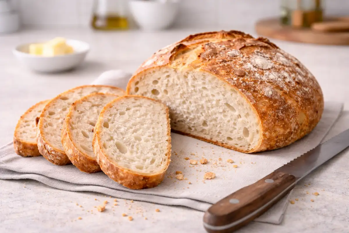 Chleb pszenny bez wyrabiania – prosty przepis na domowy bochenek