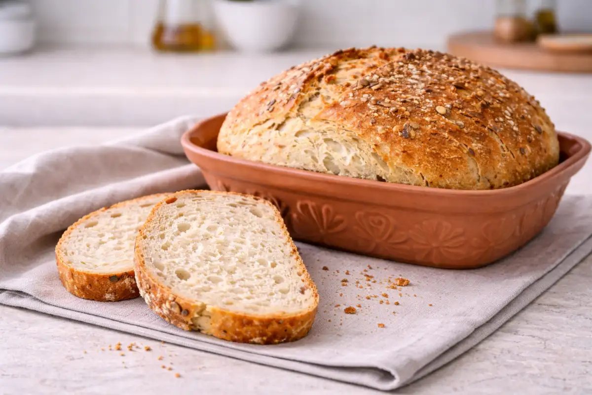 Chleb pszenny z garnka – prosty przepis bez wyrabiania