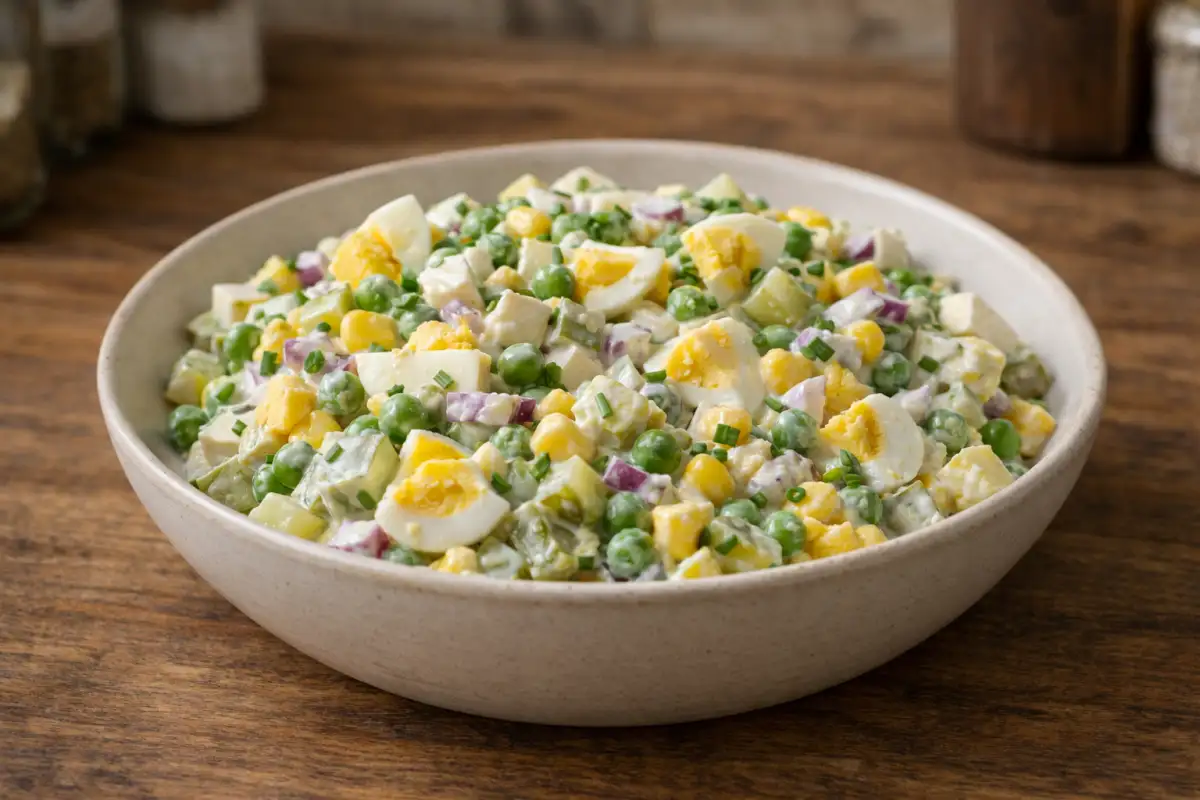 Lekka sałatka wielkanocna z jogurtem zamiast majonezu – przepis