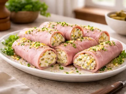 Roladki z szynki z kremowym farszem – prosty przepis krok po kroku