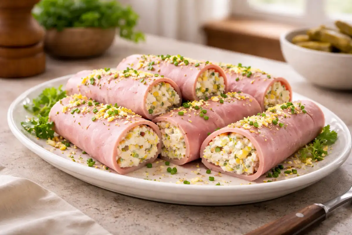 Roladki z szynki z kremowym farszem – prosty przepis krok po kroku