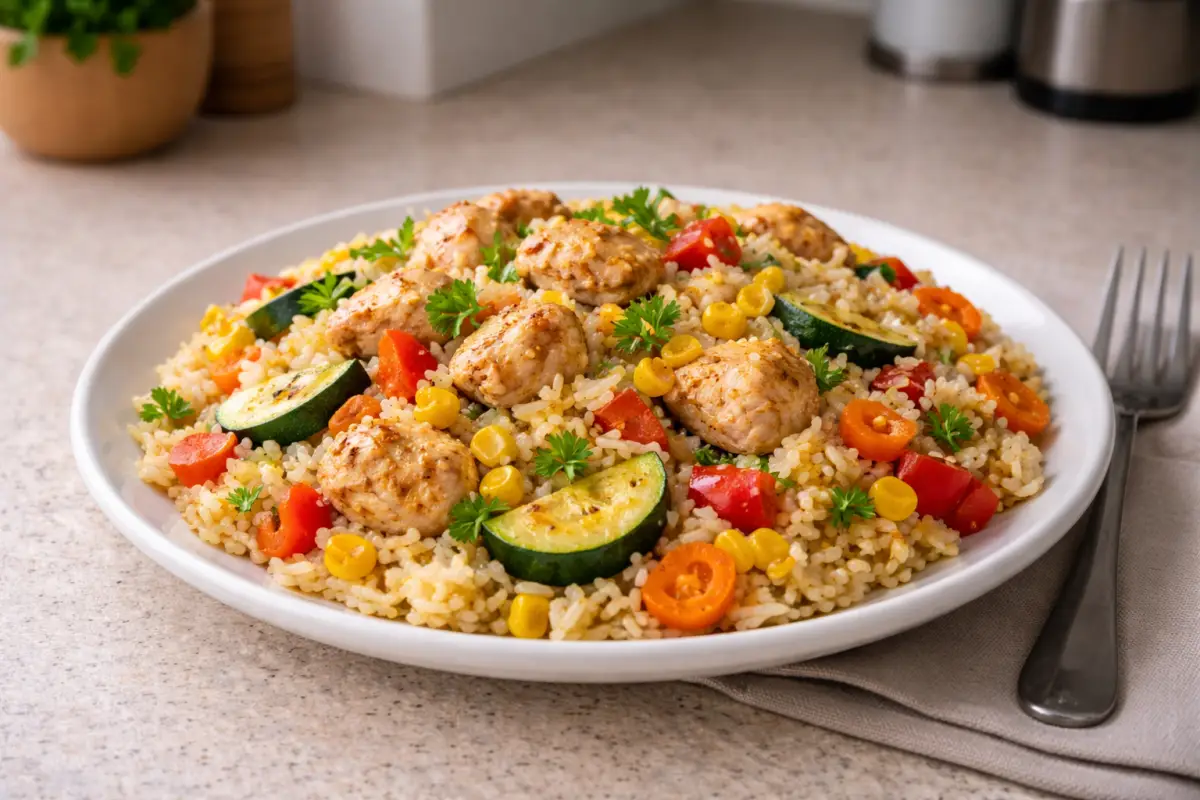 Ryż z warzywami i kurczakiem – prosty i zdrowy obiad