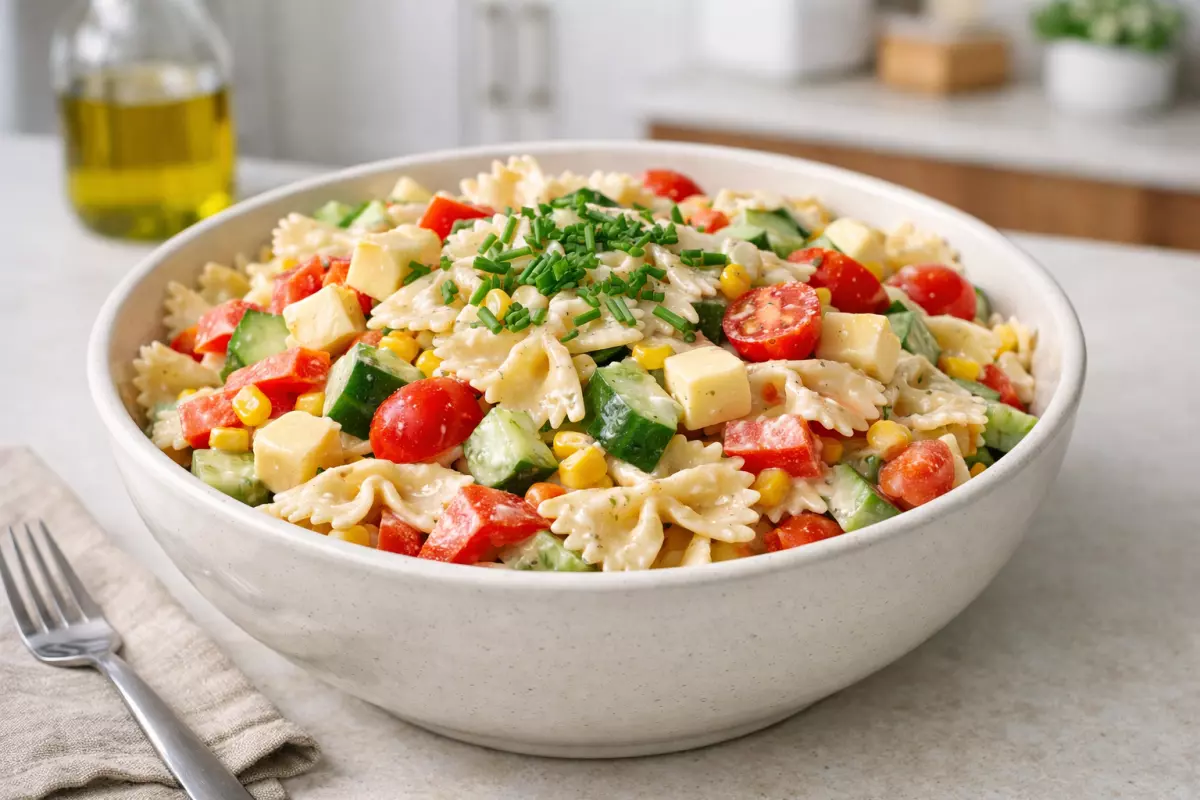 Sałatka z makaronem i warzywami – szybki przepis na obiad lub kolację