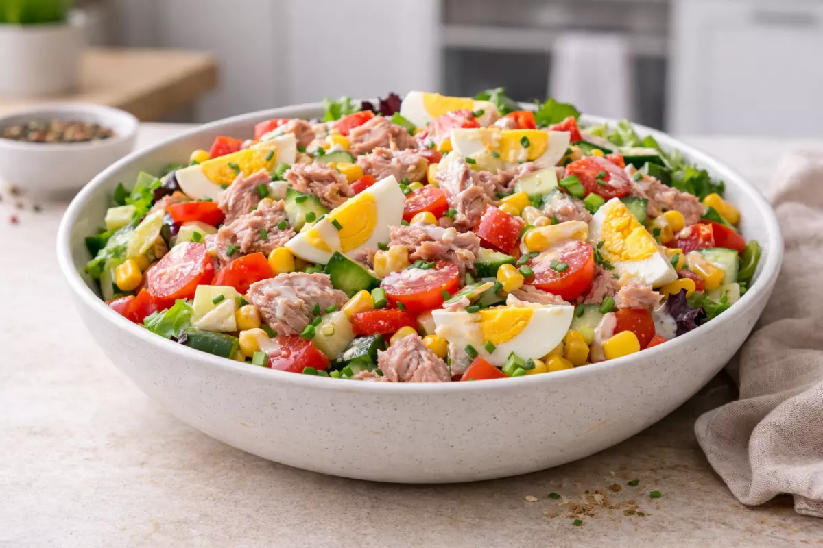 Sałatka z tuńczykiem i warzywami – szybki przepis na kolację