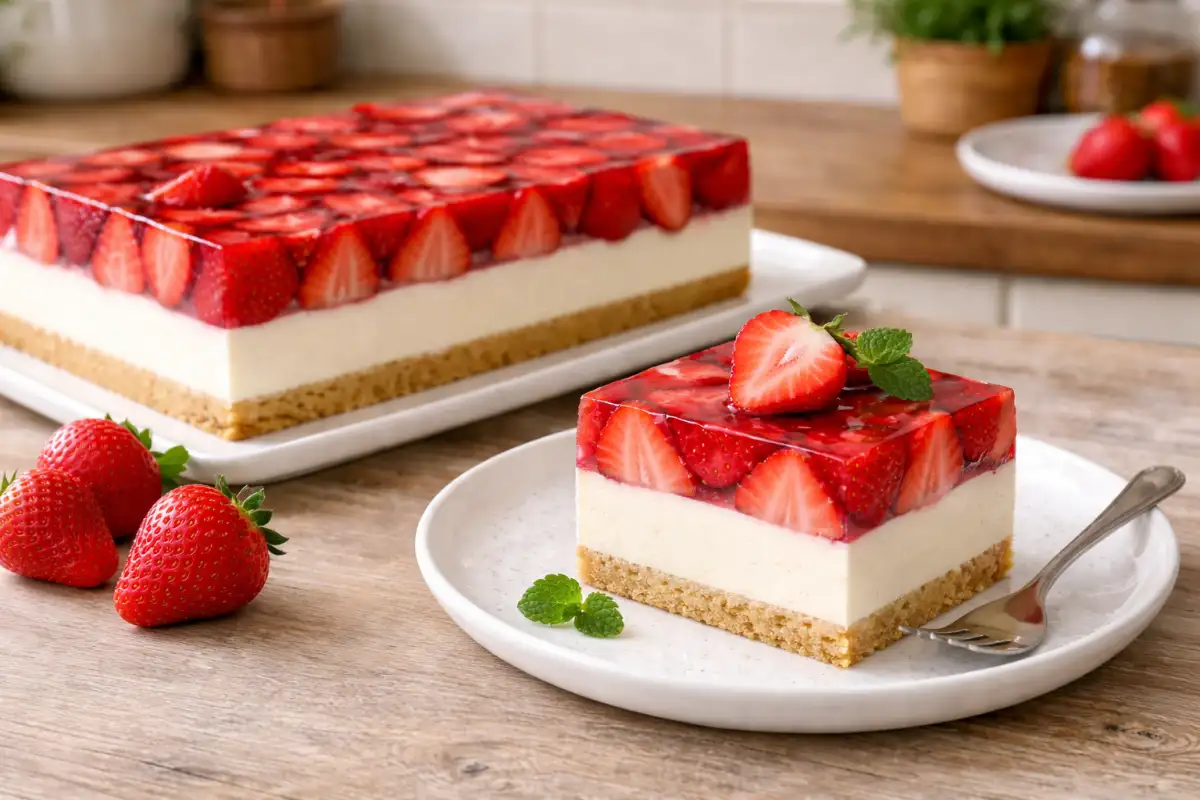 Sernik na zimno z galaretką – lekki i idealny na lato