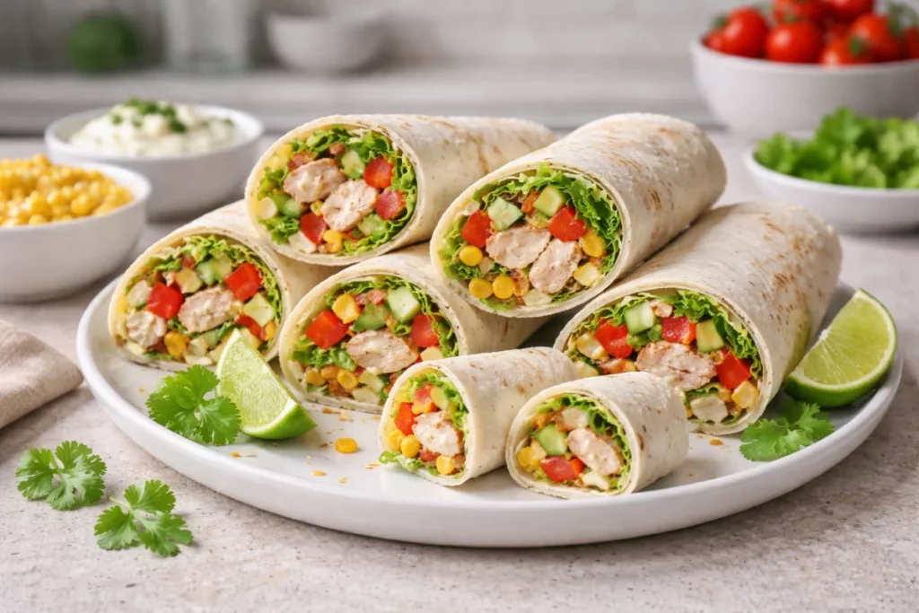 Tortilla z kurczakiem i warzywami – szybka przekąska idealna na imprezę lub kolację