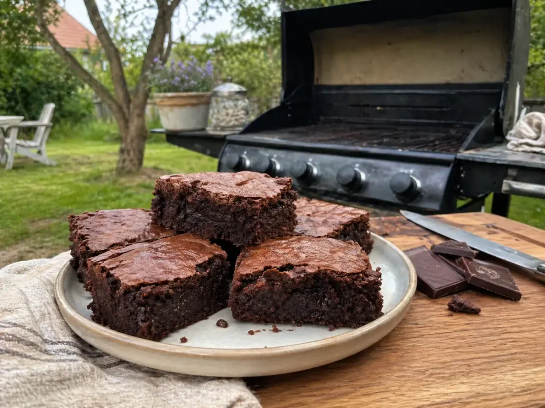 Brownie z grilla – prosty przepis na wilgotne ciasto z rusztu