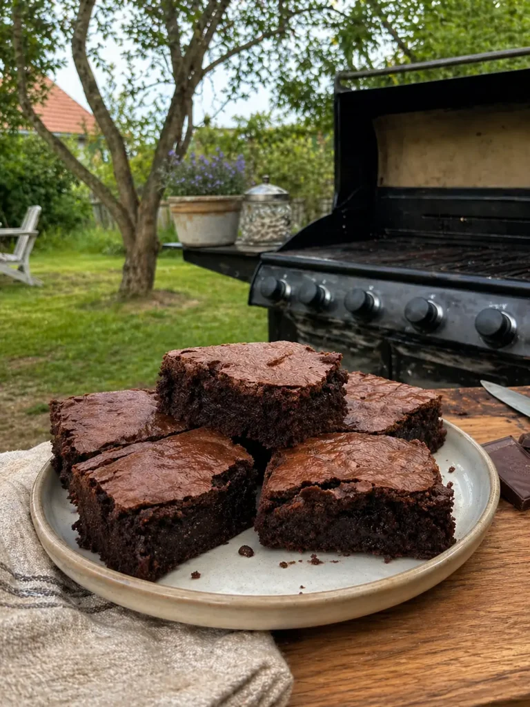 Brownie z grilla – prosty przepis na wilgotne ciasto z rusztu