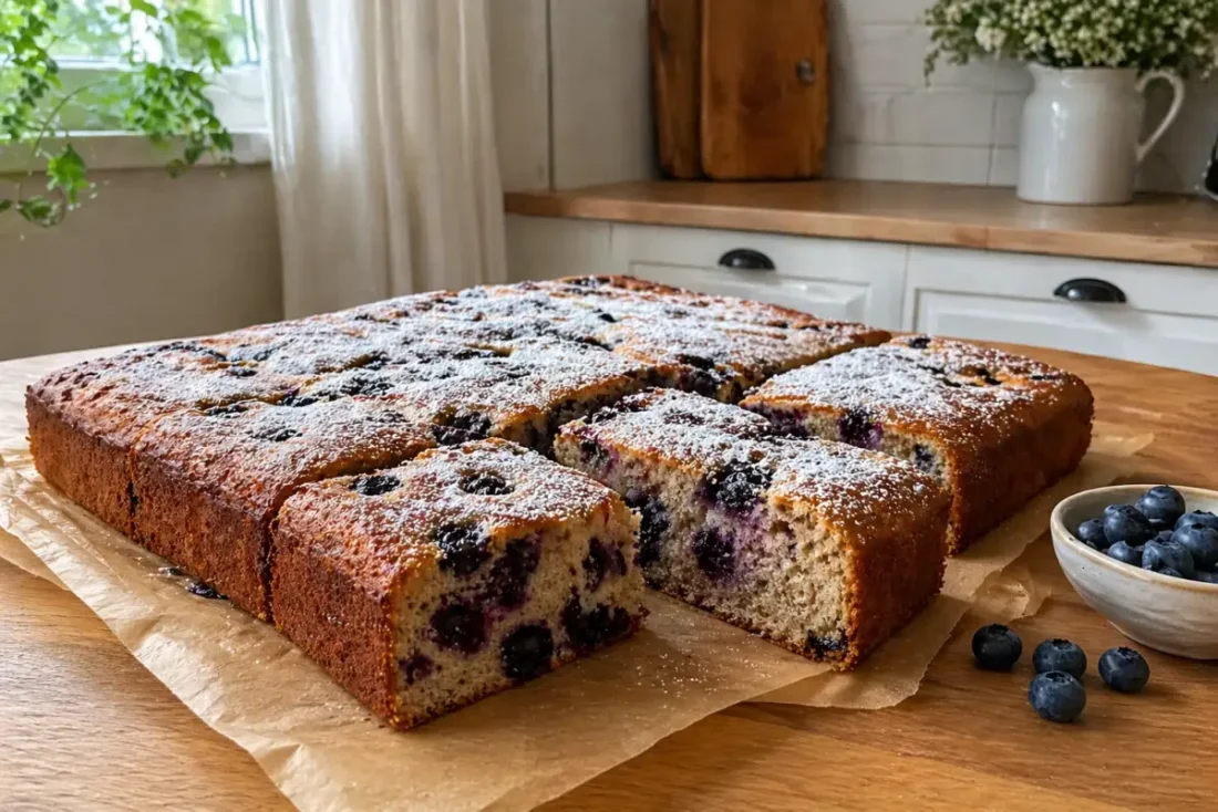 Ciasto bananowe z borówkami – wilgotne, puszyste i bardzo smaczne