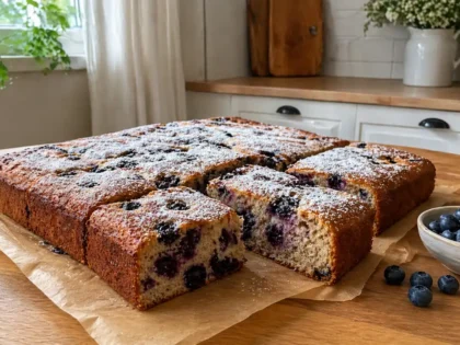 Ciasto bananowe z borówkami – wilgotne, puszyste i bardzo smaczne