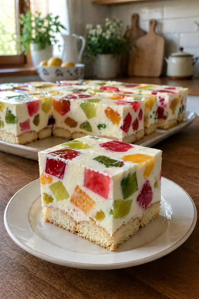 Ciasto Galaretkowiec – prosty przepis na kolorowy deser bez pieczenia