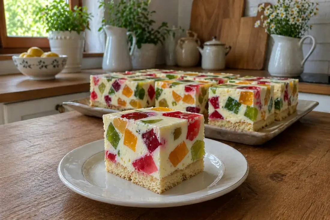 Ciasto Galaretkowiec – prosty przepis na kolorowy deser bez pieczenia