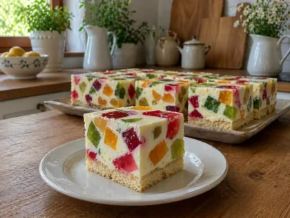 Ciasto Galaretkowiec – prosty przepis na kolorowy deser bez pieczenia
