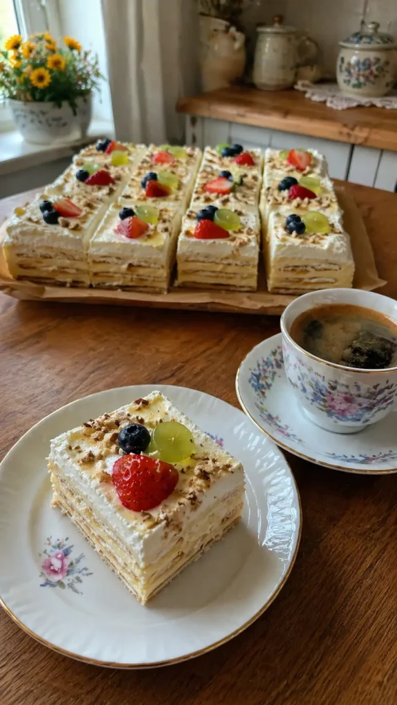 Ciasto Pychotka Bez Pieczenia – prosty przepis na kremowy deser z krakersami