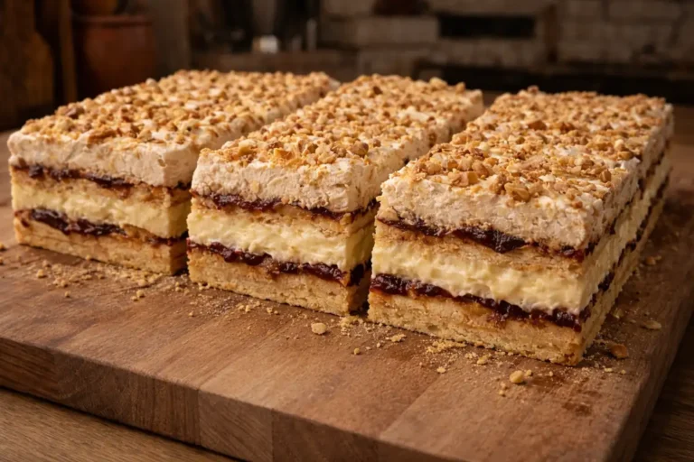Ciasto pychotka – prosty przepis na pyszny deser z bezą, powidłami i kremem