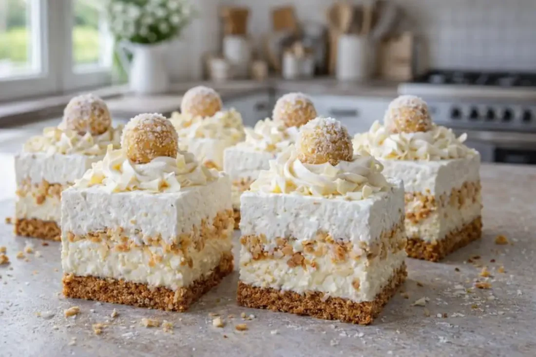 Ciasto Rafaello bez pieczenia – prosty przepis na kremowy deser z kokosem
