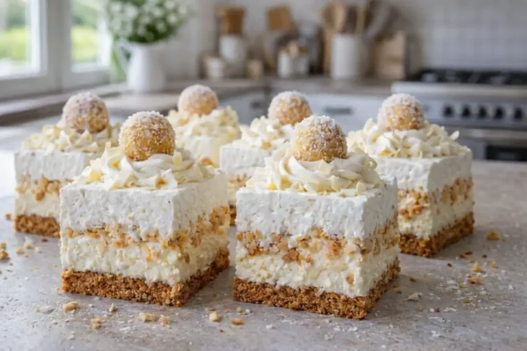 Ciasto Rafaello bez pieczenia – prosty przepis na kremowy deser z kokosem