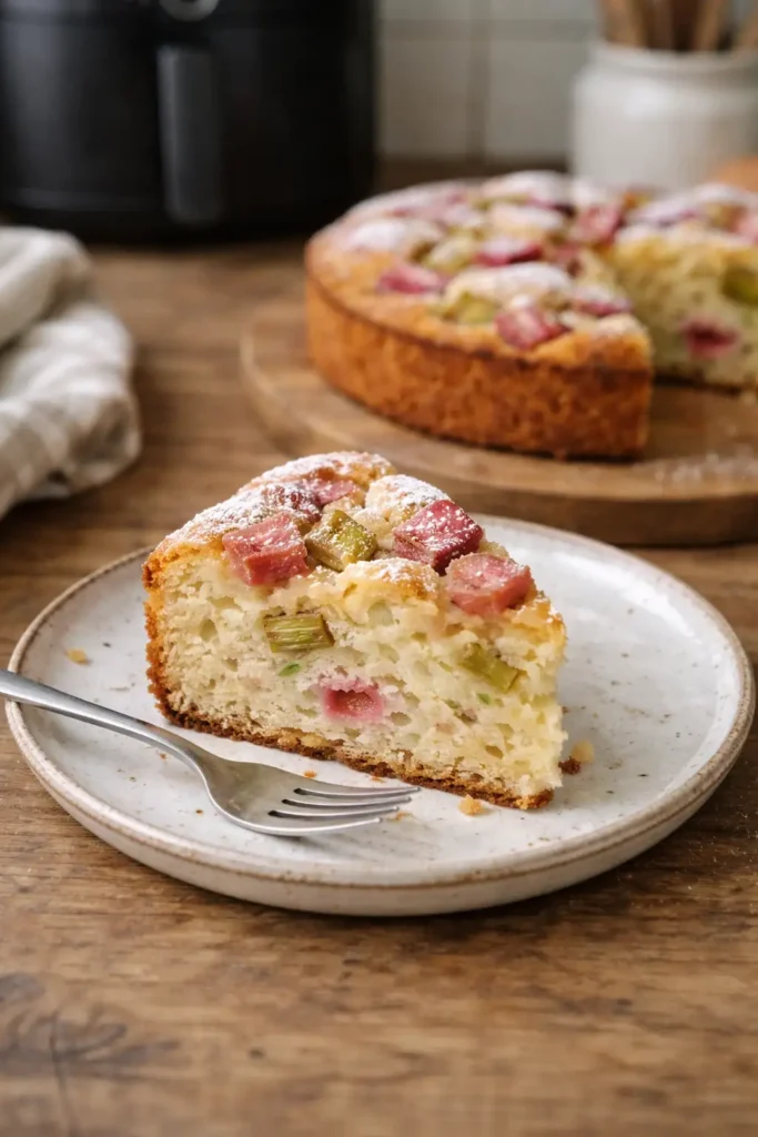 Ciasto z rabarbarem z airfryer – prosty przepis na puszysty domowy wypiek