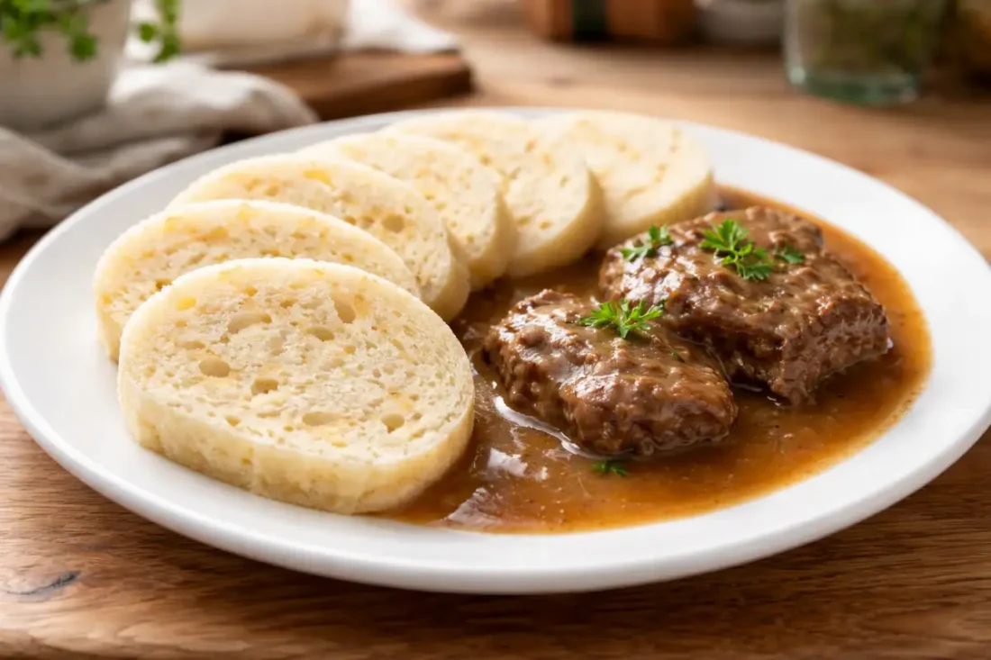 Czeskie knedliki (houskové knedlíky) – prosty przepis na miękkie i sprężyste dodatki do sosu