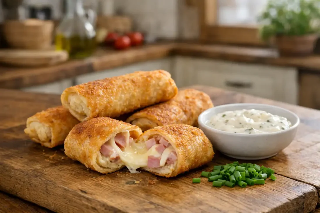 Krokiety z tortilli z szynką i serem – prosty przepis na chrupiącą przekąskę