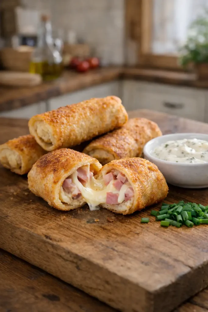 Krokiety z tortilli z szynką i serem – prosty przepis na chrupiącą przekąskę