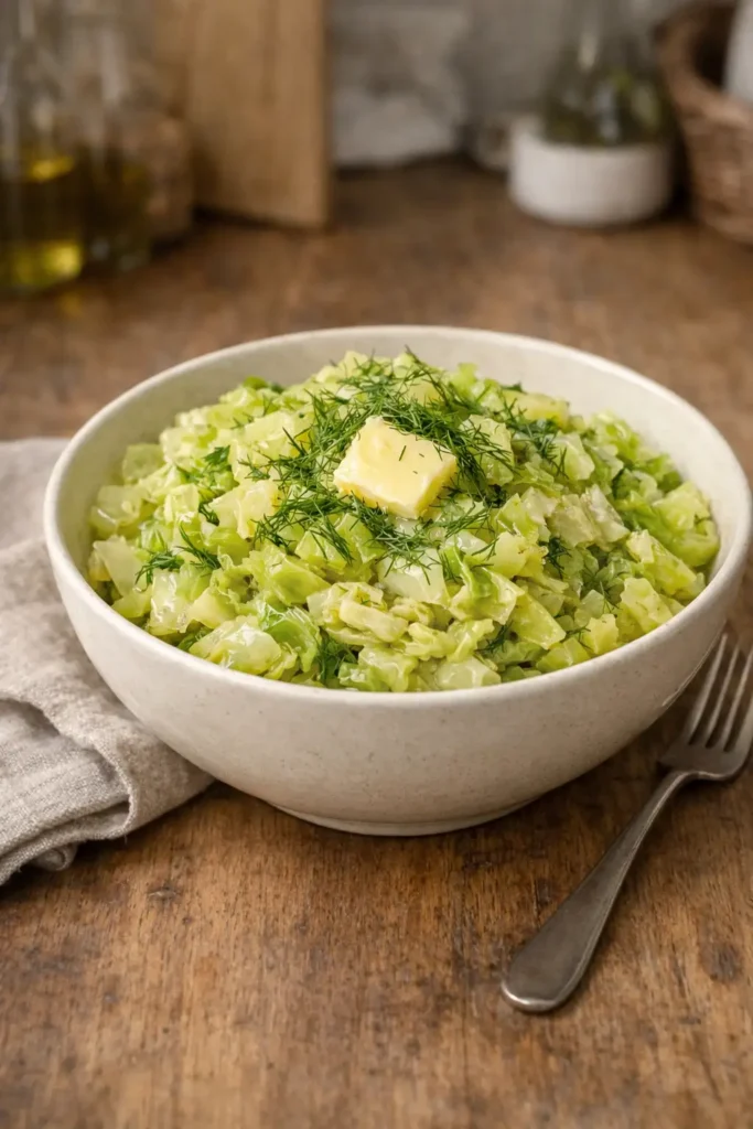 Młoda kapusta z koperkiem i masłem – klasyk, który zawsze się broni