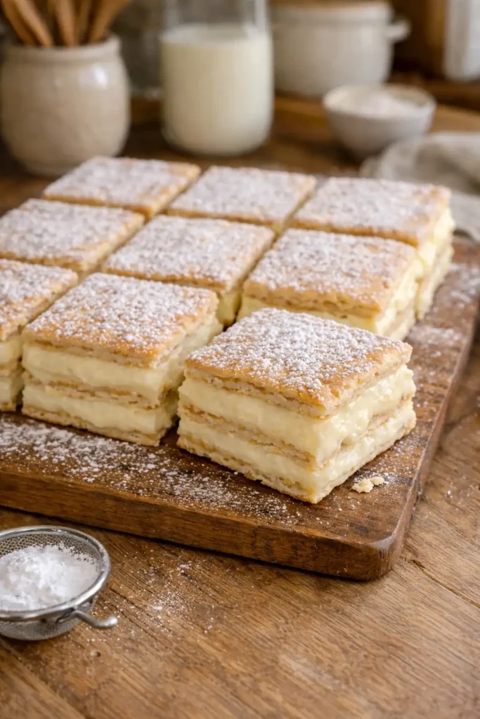 Napoleonka na krakersach bez pieczenia – prosty przepis na kremowe ciasto