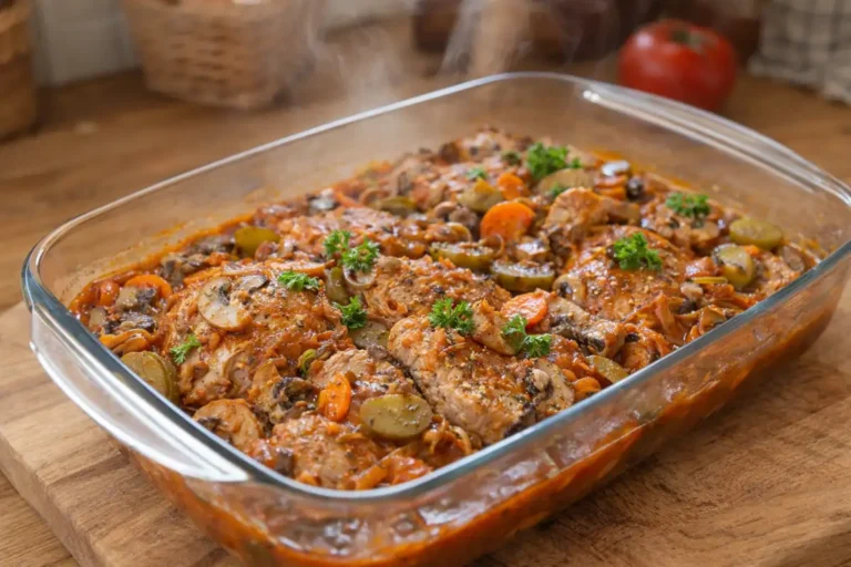 Schab po cygańsku – prosty przepis na soczyste mięso w aromatycznym sosie