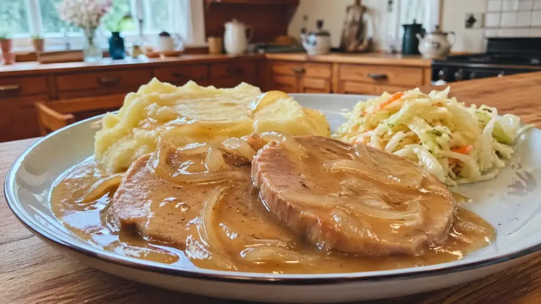 Schab w sosie własnym – prosty przepis na soczyste mięso