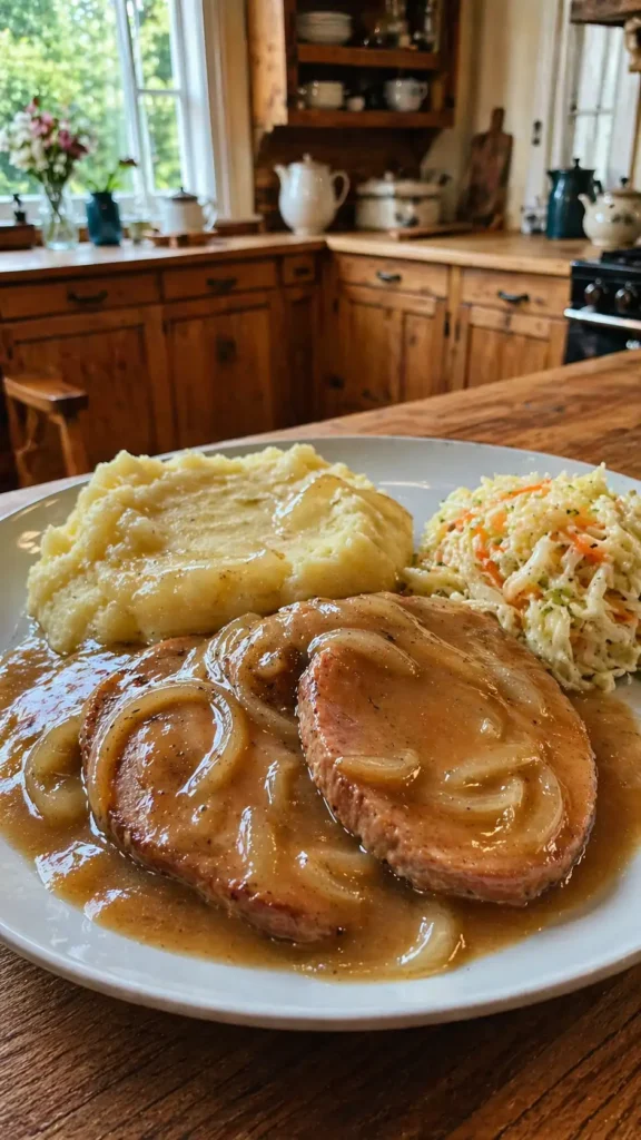 Schab w sosie własnym – prosty przepis na soczyste mięso