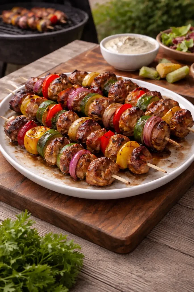 Szaszłyki z grilla – prosty przepis na soczyste mięso i warzywa