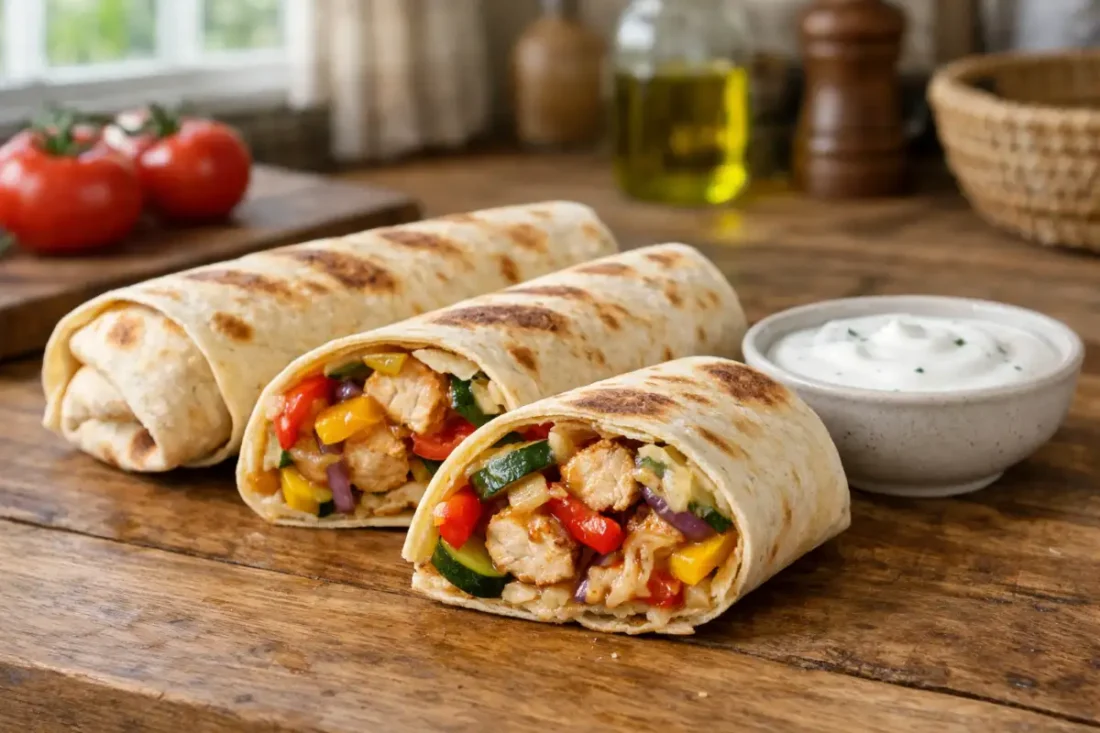 Tortille nadziewane warzywami i kurczakiem – prosty przepis na sycący obiad