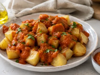 Patatas bravas – prosty przepis na hiszpańskie ziemniaki z pikantnym sosem