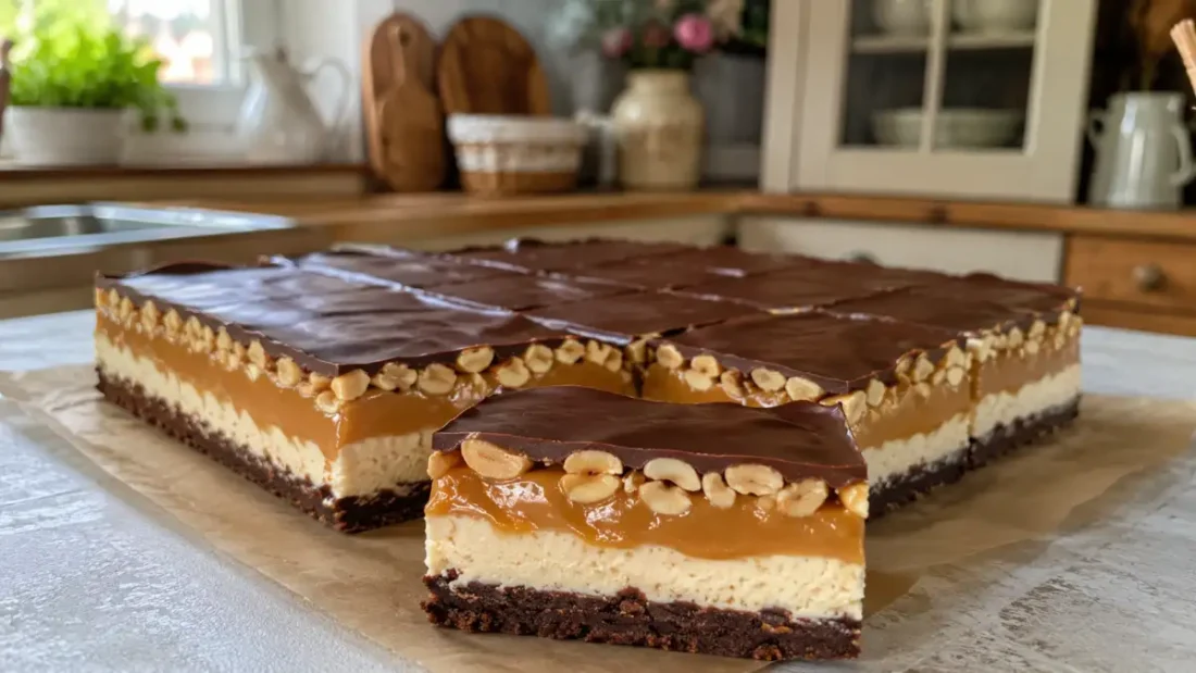 Snickers bez pieczenia – prosty przepis na pyszne ciasto z karmelem i orzeszkami