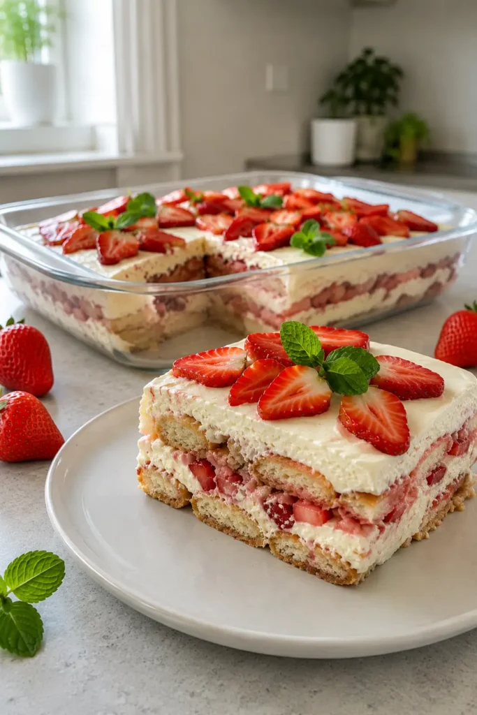 Tiramisu z truskawkami – prosty przepis na lekki deser bez pieczenia