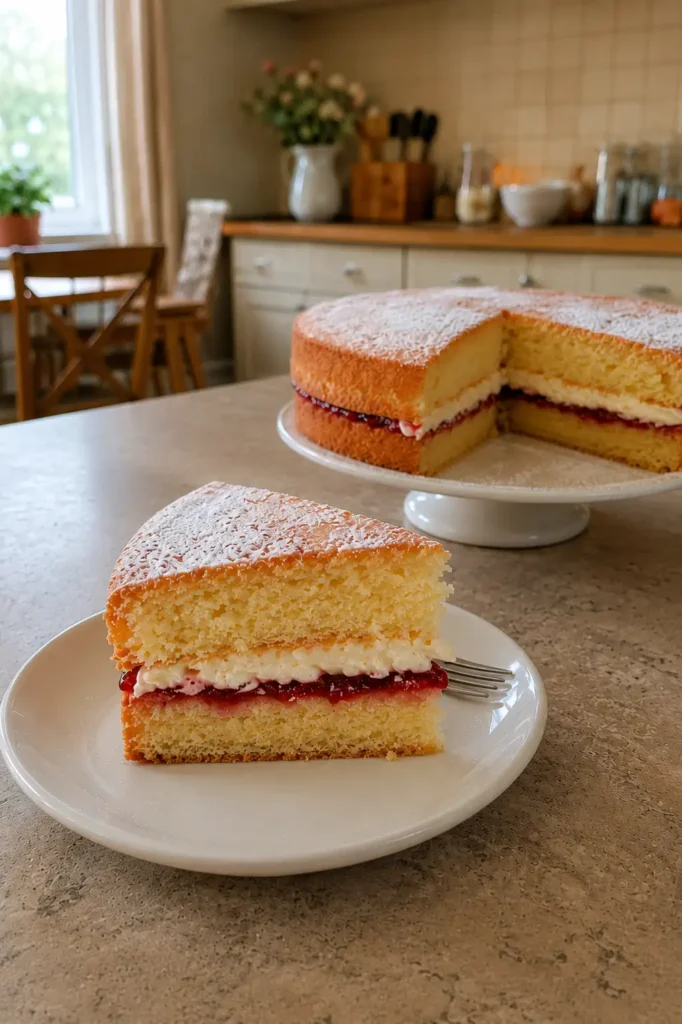 Victoria sponge cake – klasyczny przepis na puszyste ciasto z kremem i dżemem