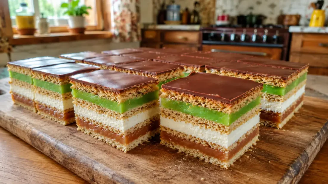 Ciasto Symfonia – przepis na efektowne ciasto z jabłkami, budyniem i czekoladą