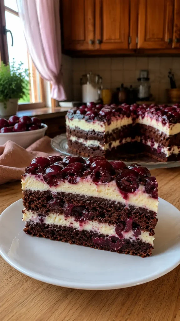 Ciasto z czereśniami i budyniem – prosty przepis na efektowny deser