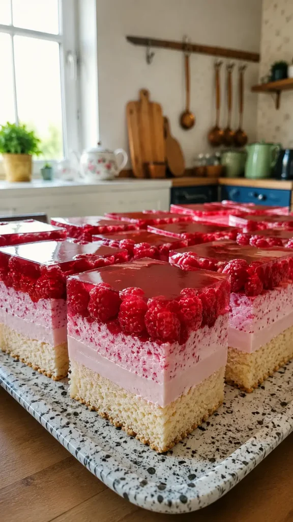 Ciasto malinowe na biszkopcie – prosty przepis na lekki deser z kremem i galaretką