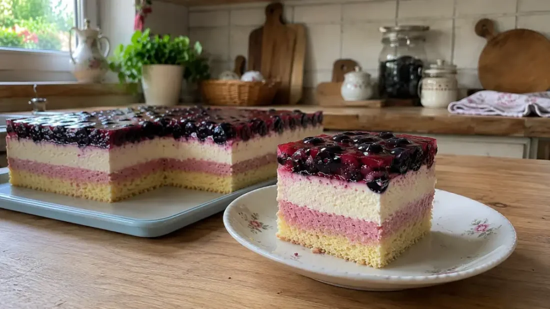Lekkie ciasto z borówkami i serkami homogenizowanymi – prosty przepis