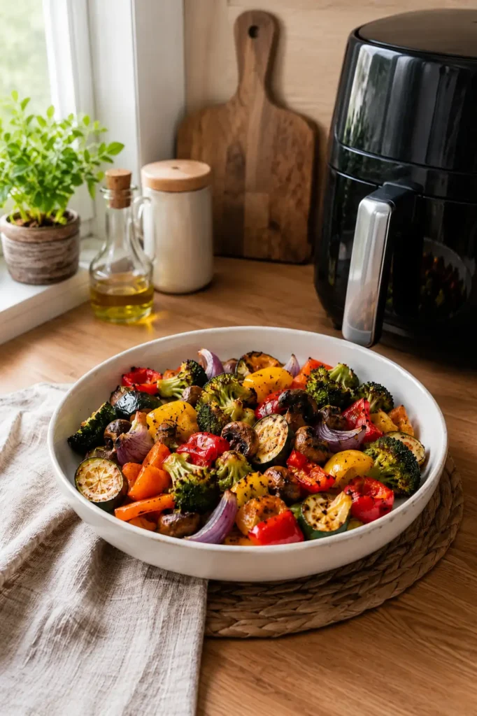 Mix warzyw z Air Fryer – szybki i zdrowy obiad bez mięsa