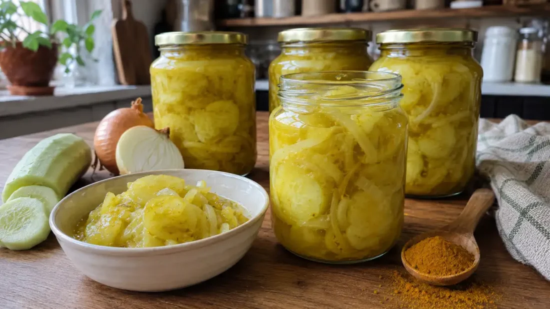 Ogórki z curry – prosty przepis na chrupiącą sałatkę do słoików
