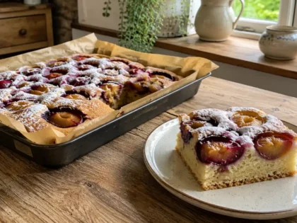 Jogurtowe ciasto ze śliwkami – prosty przepis na wilgotny i miękki wypiek