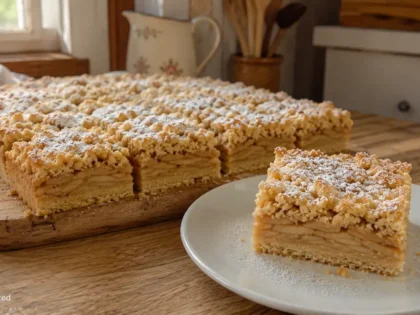 Szarlotka tatrzańska – krucha, wysoka i pełna jabłek