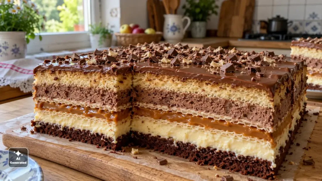 Ciasto Toffi – warstwowy przepis z kajmakiemi